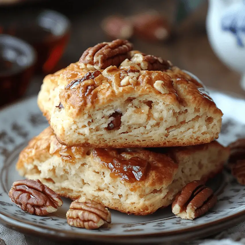 Golden Honey Pecan Scones Fresh Out of the Oven