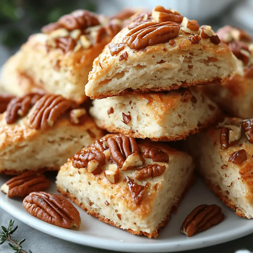 Golden Honey Pecan Scones Fresh Out of the Oven