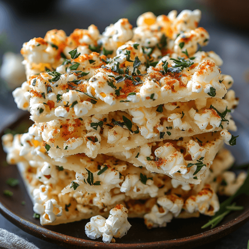 Golden Parmesan Herb Popcorn Bark