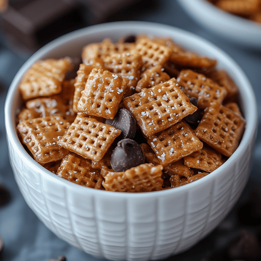 Salted Caramel Muddy Buddies: A Sweet & Salty Delight