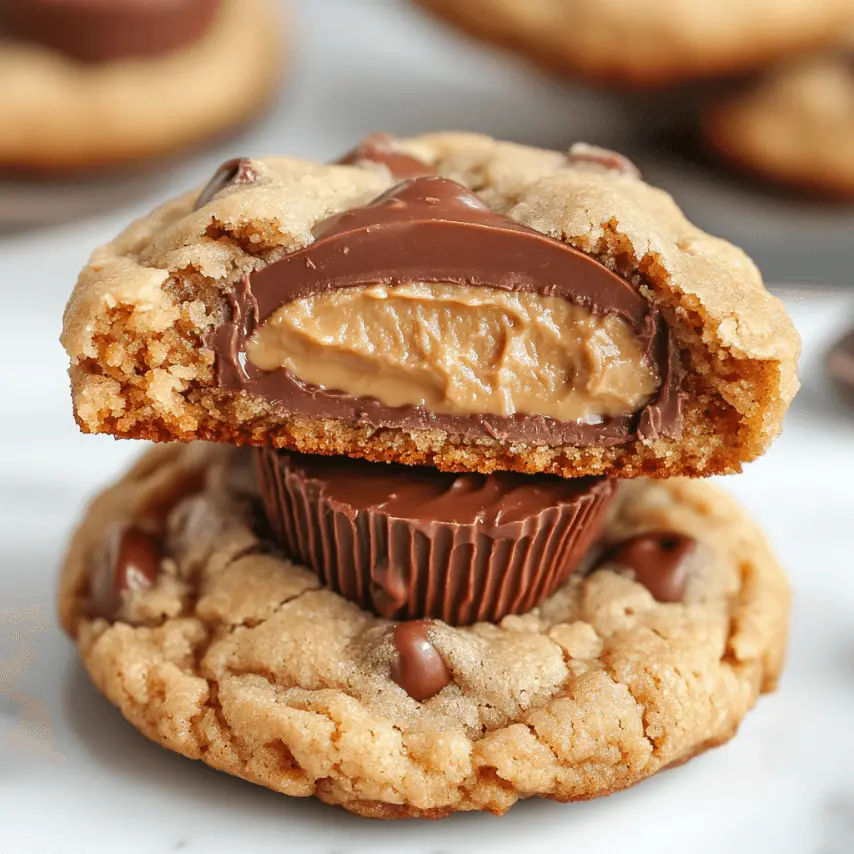 Reese’s Stuffed Chocolate Chip Cookies Freshly Baked