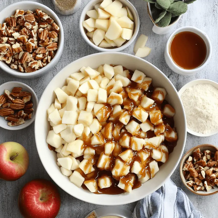 Caramel Apple Cinnamon Roll Dump Cake Fresh from the Oven