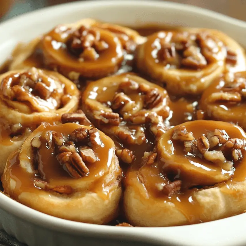 Caramel Apple Cinnamon Roll Dump Cake Fresh from the Oven