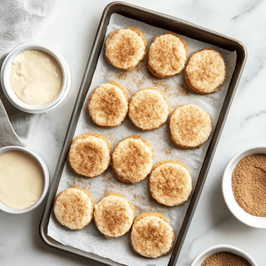 Churro Cheesecake Cookies with Cinnamon Sugar Coating