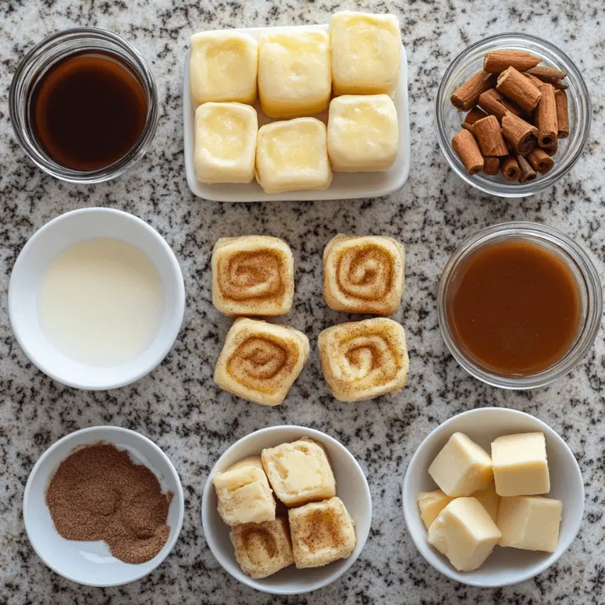 Cinnamon Roll French Toast Bites on a Serving Plate