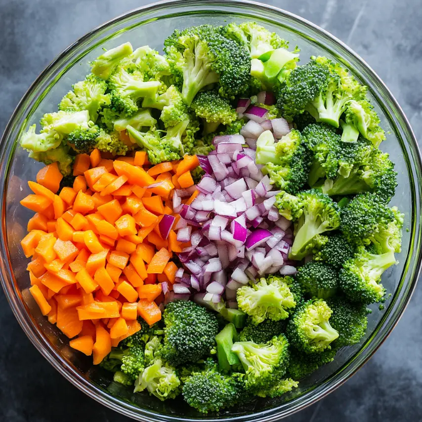 Creamy Broccoli Salad with Bacon and Almonds