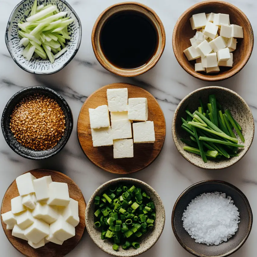 Crispy Air Fryer Agedashi Tofu Served with Tsuyu Sauce