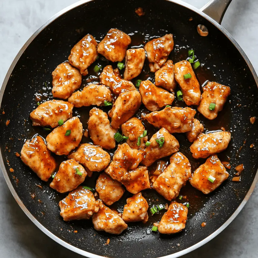 Crispy Chinese Honey Garlic Chicken Fresh from the Pan