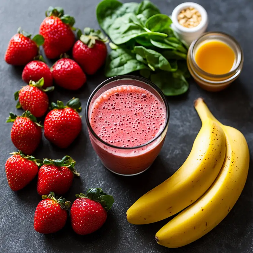 Fat Burning Strawberry Smoothie in a Glass