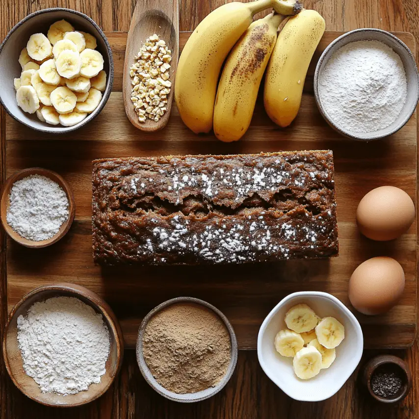 Freshly Baked Old-Fashioned Banana Bread Loaf