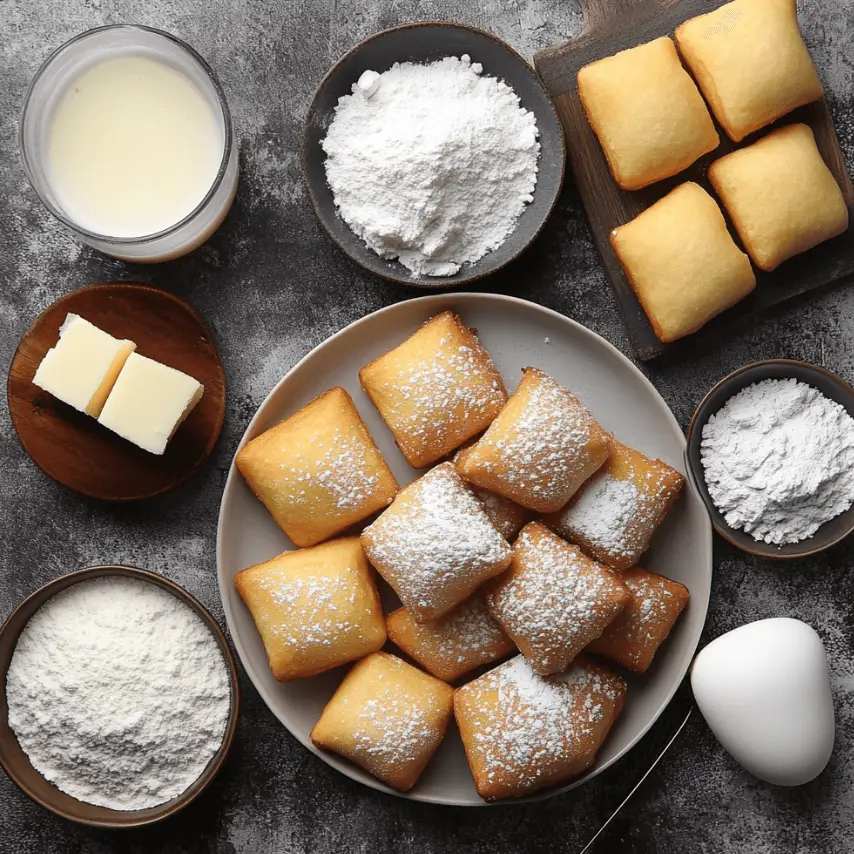 Freshly Fried Vanilla French Beignets with Powdered Sugar