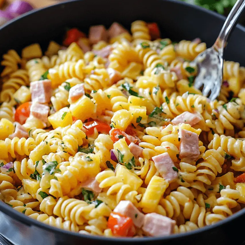 Hawaiian Pasta Salad with Creamy Dressing