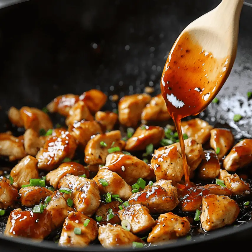 Honey BBQ Chicken Rice Served in a Rustic Bowl