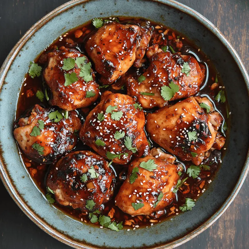 Korean Braised Chicken Thighs with Vegetables