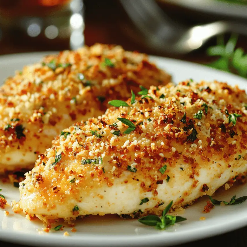 Longhorn Steakhouse Parmesan Crusted Chicken on Plate