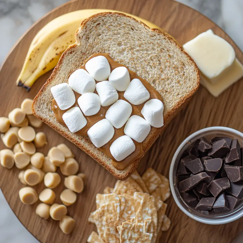 Peanut Butter S’mores Sandwich Close-Up