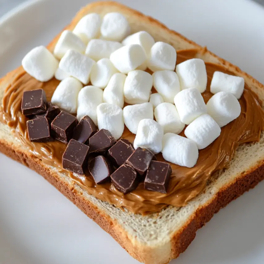 Peanut Butter S’mores Sandwich Close-Up
