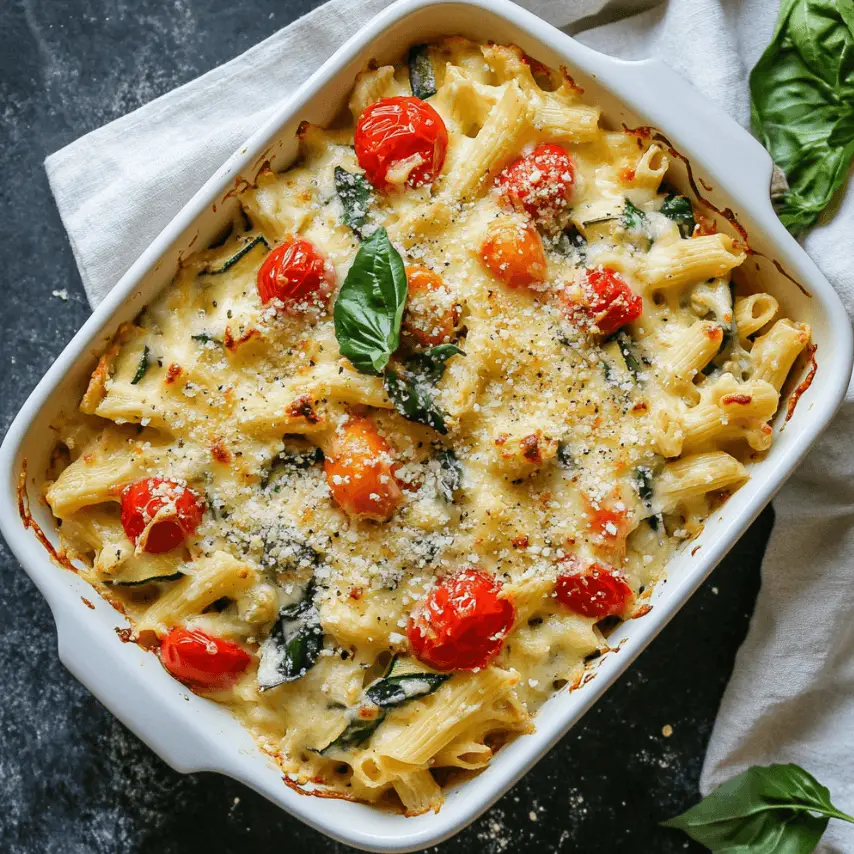 Primavera Baked Boursin Pasta with Roasted Veggies