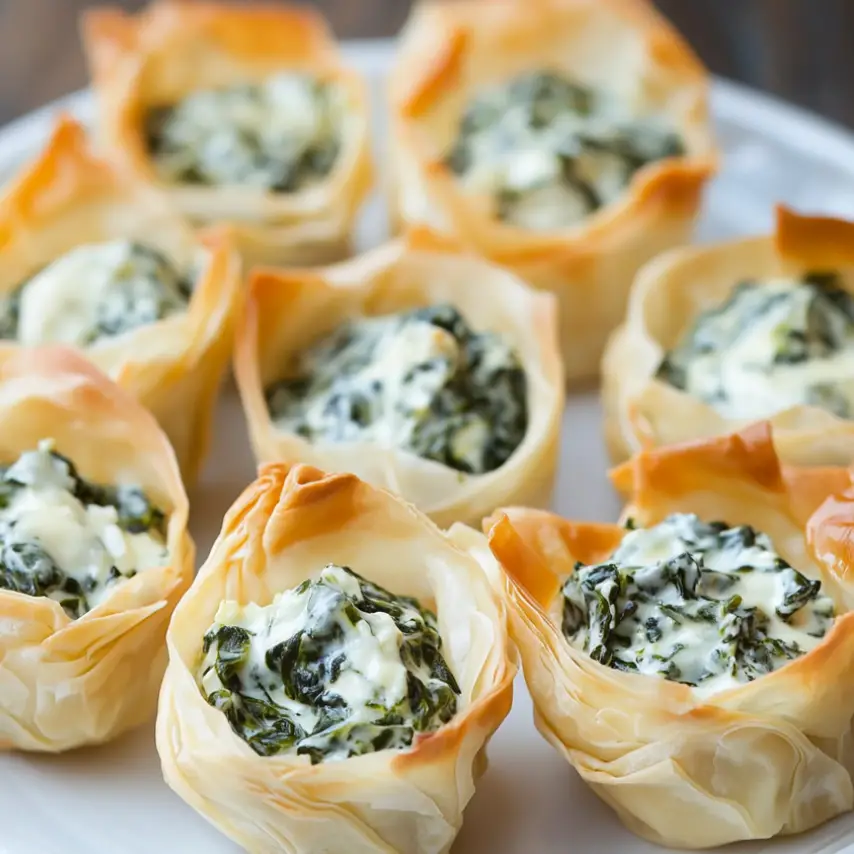 Spinach Dip Bites Appetizer Platter