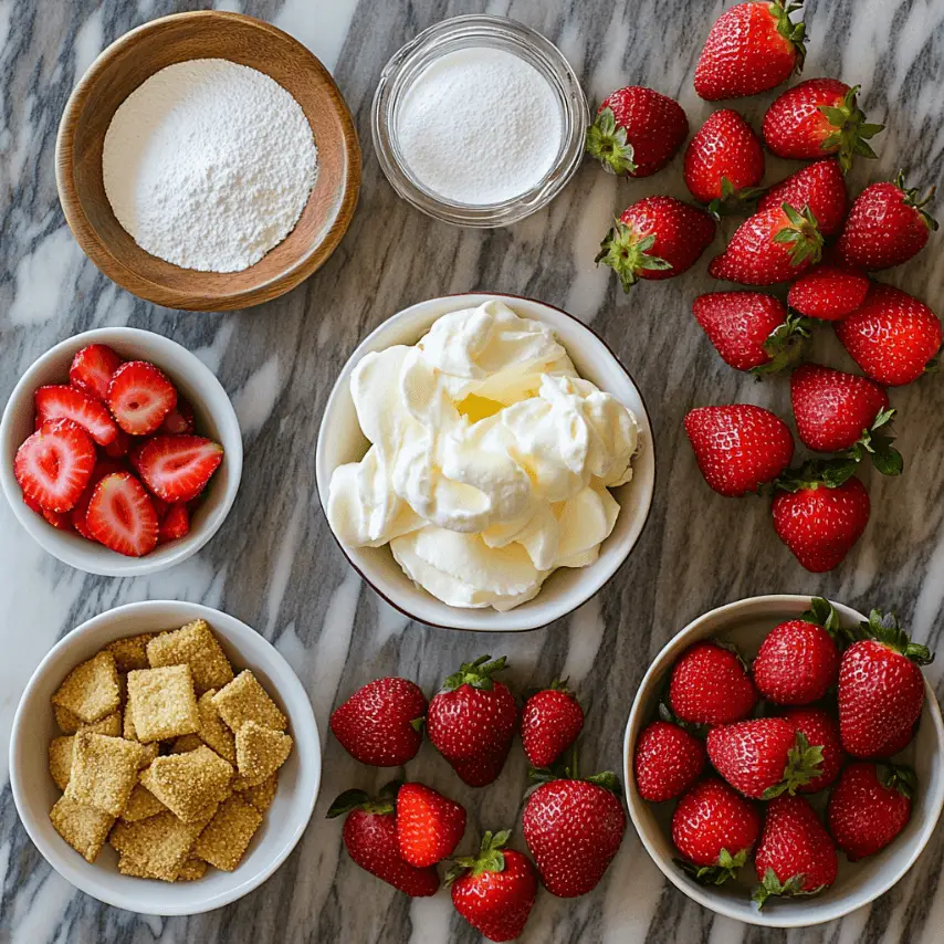 Strawberry Heaven Dessert with Fresh Berries and Cream