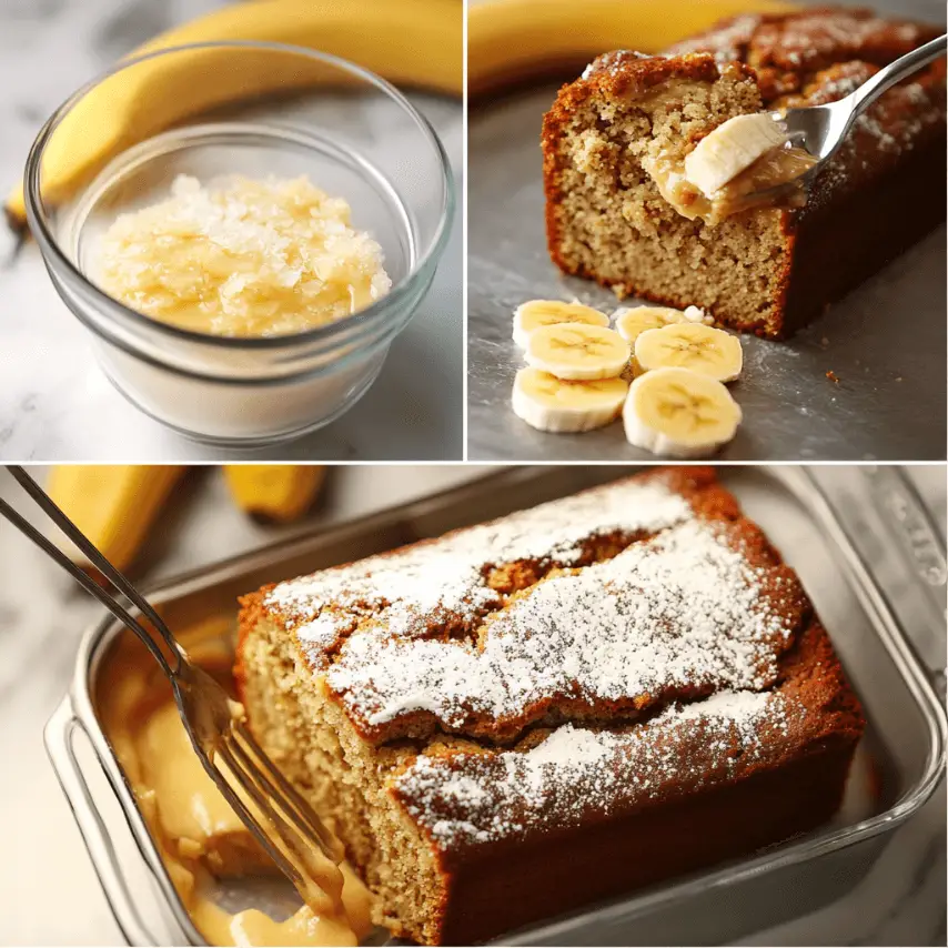 Super Moist Banana Bread Loaf Fresh Out of the Oven