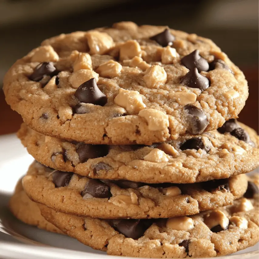 Thick and Chewy Peanut Butter Cookies Freshly Baked