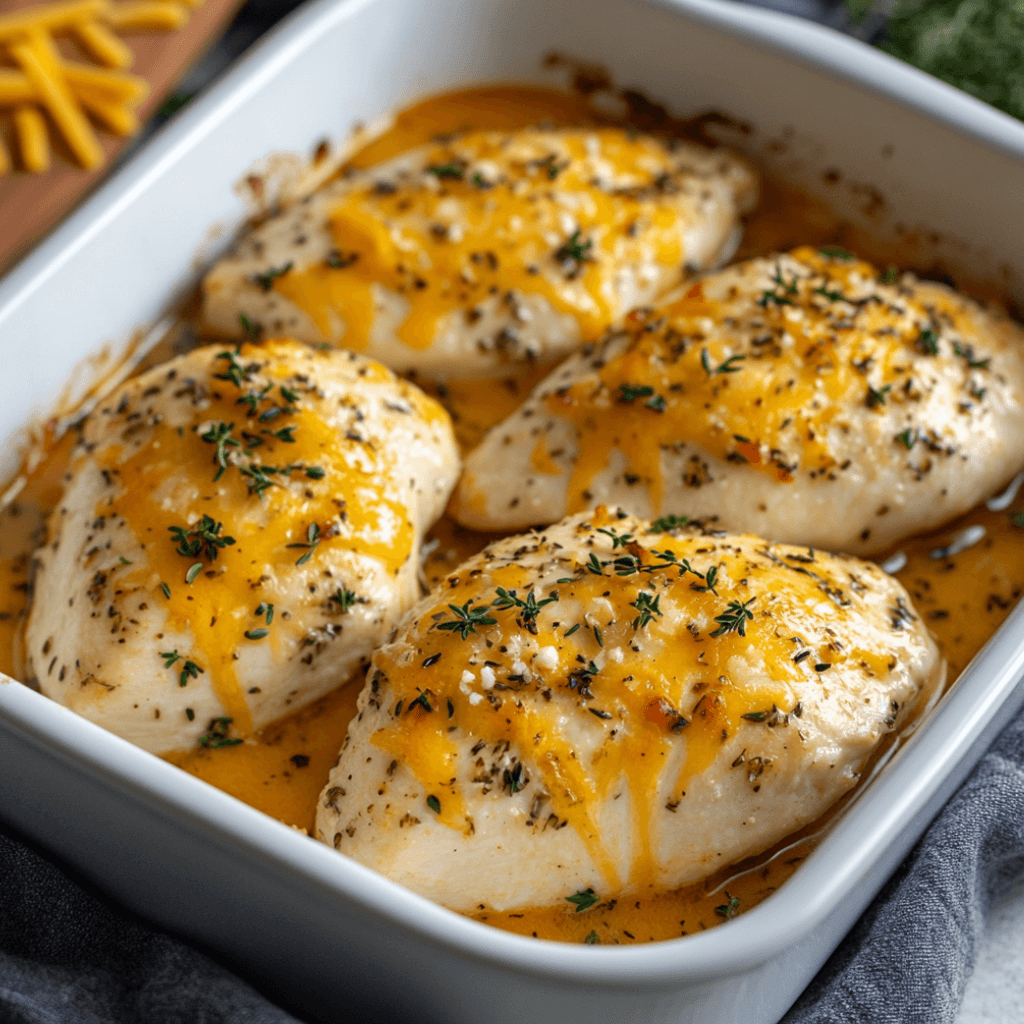 Cheddar Herb Chicken Breast Bake for a Tasty Dinner!