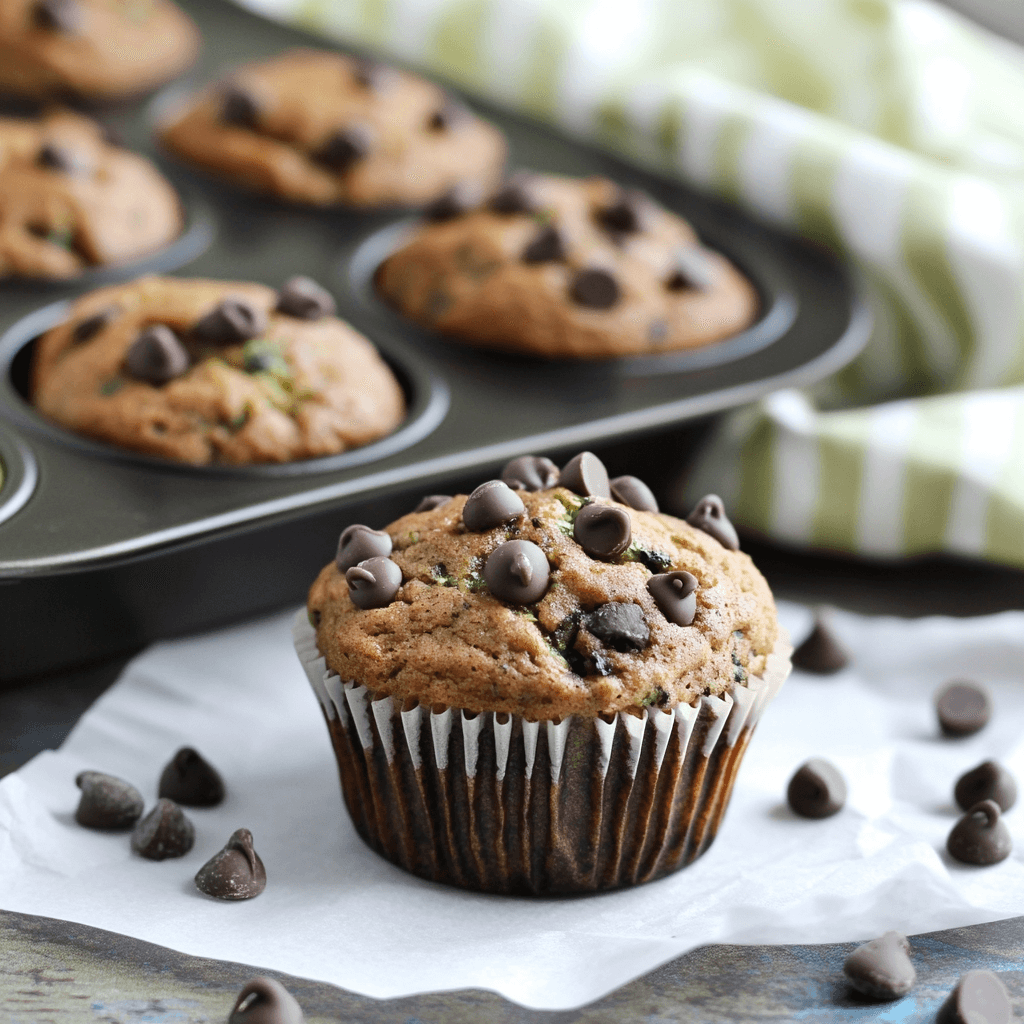 Chocolate chip zucchini muffins you'll crave every time!