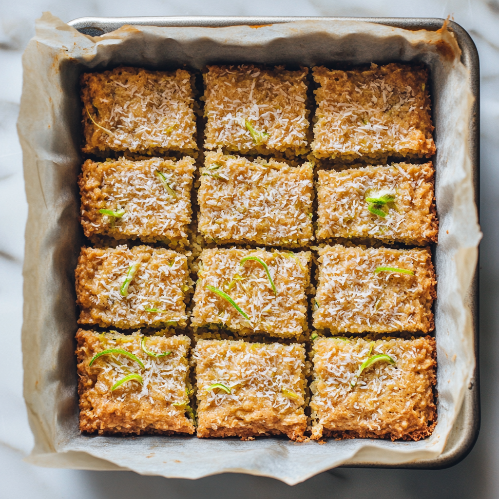 Coconut Lime Zucchini Bread Bars: A Sweet Delight Awaits!