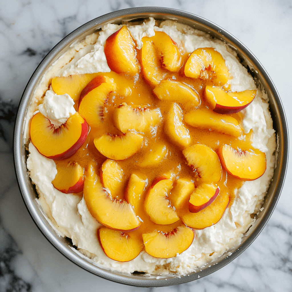 Cozy Peach Cobbler Cheesecake Dessert You Can't Resist!