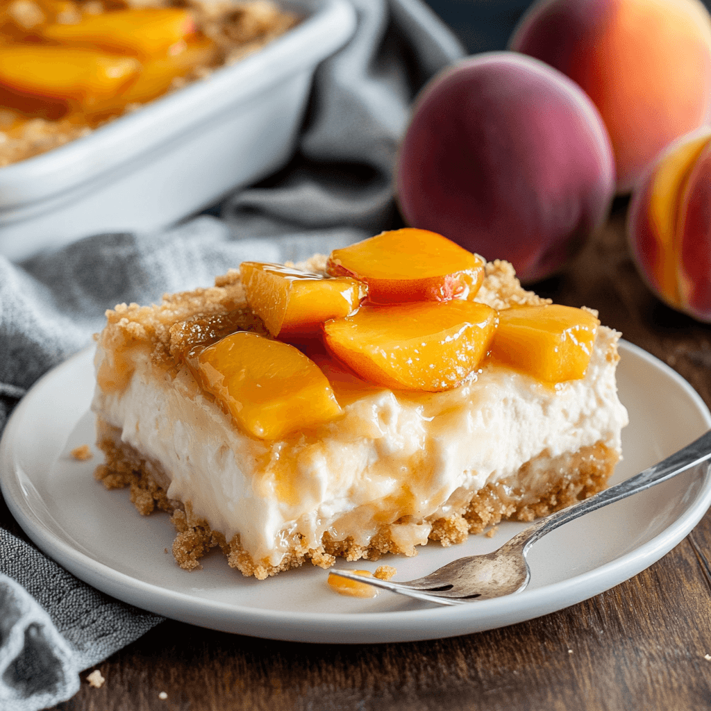 Cozy Peach Cobbler Cheesecake Dessert You Can't Resist!