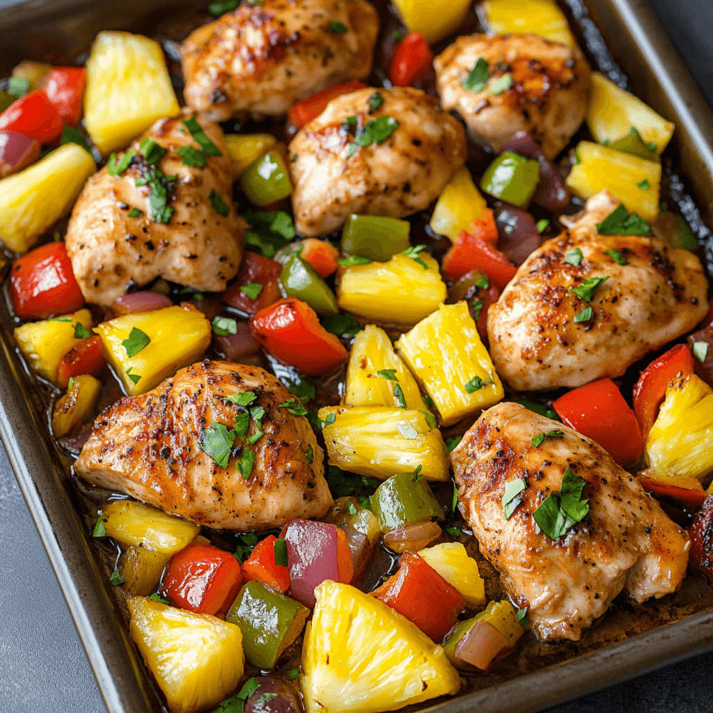Hawaiian Chicken Sheet Pan: Easy Dinner You'll Love!