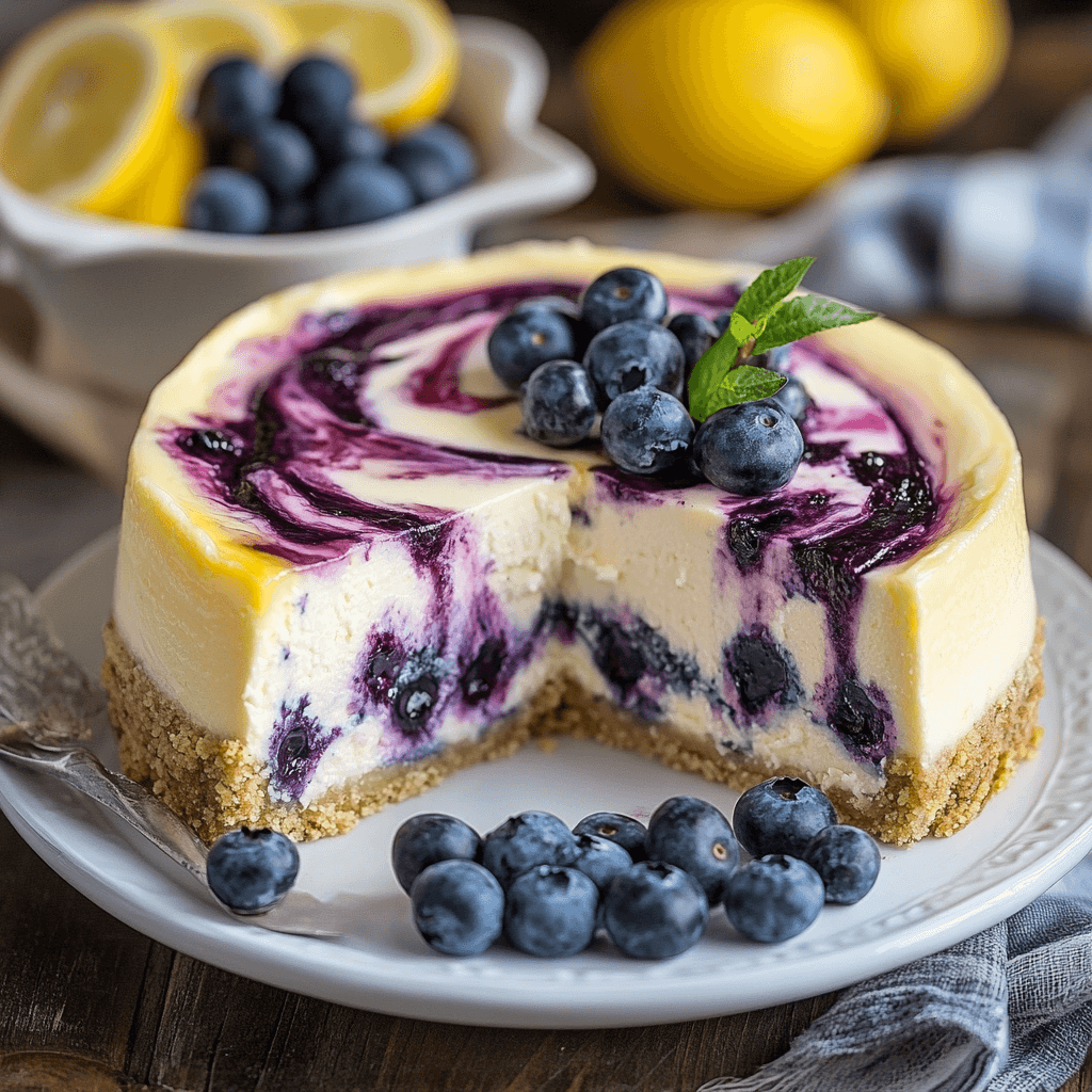 Lemon Blueberry Swirl Cheesecake: A Divine Delicacy Awaits!