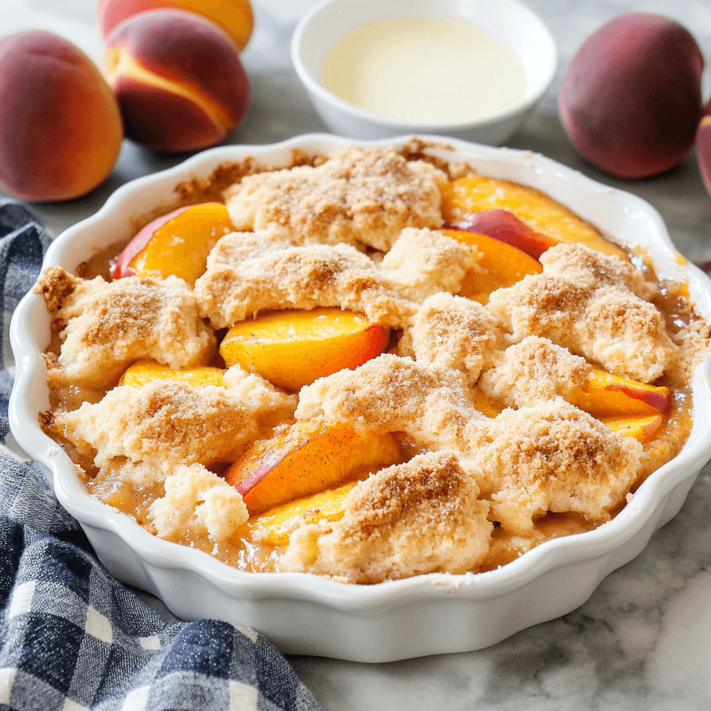 Peach cobbler with fresh peaches you'll crave every time!