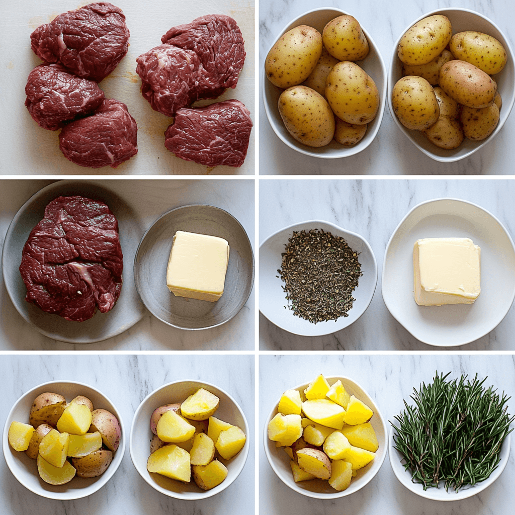 Slow Cooker Garlic Butter Beef Bites & Potatoes You'll Love!