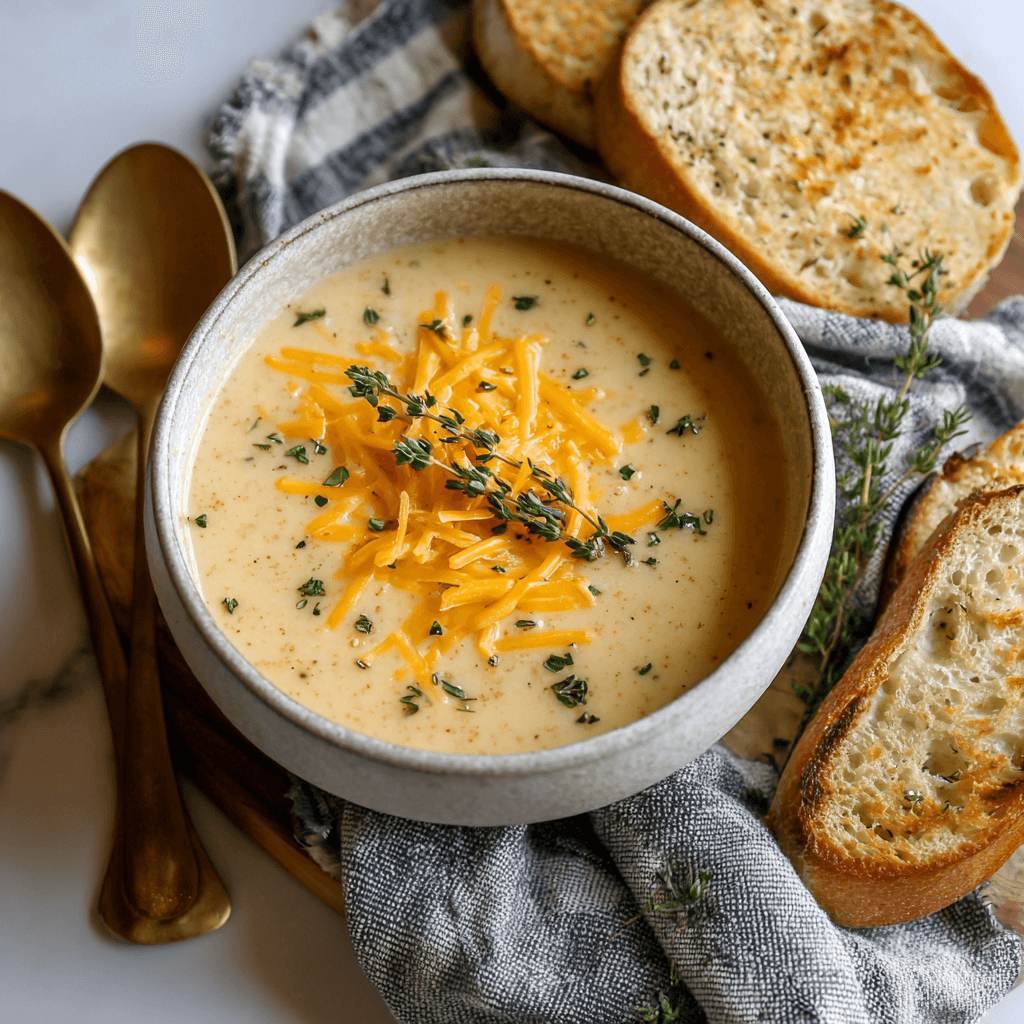 Cheddar Garlic Herb Potato Soup: A Cozy Creamy Delight!