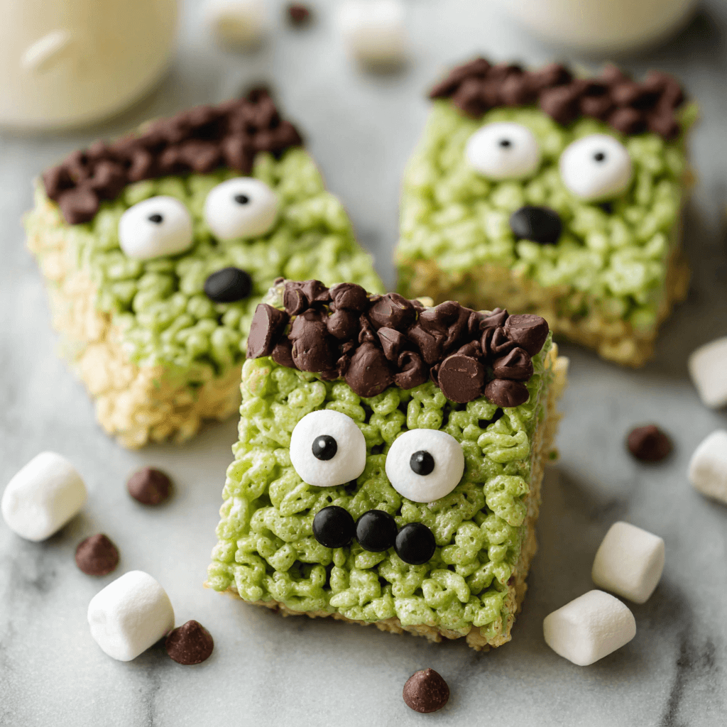 Frankenstein Rice Krispie Treats: A Spooky Delight!