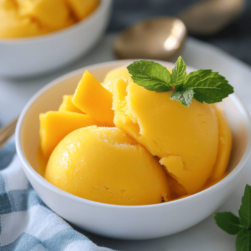 Homemade Mango Sorbet: Indulge in This Refreshing Treat!