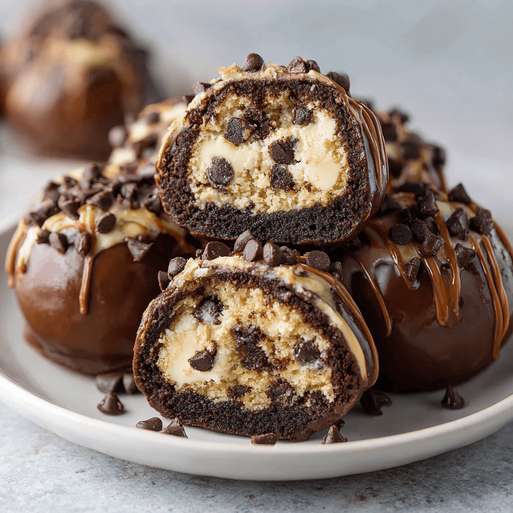 Indulgent Chocolate Chip Cookie Dough Brownie Bombs Await!