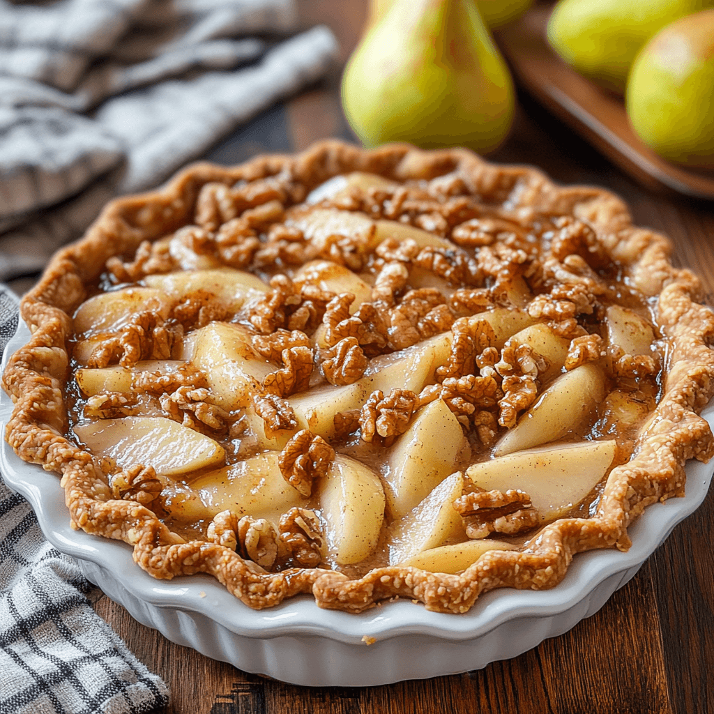 Maple Vanilla Walnut Pear Pie Recipe You Can't Resist!