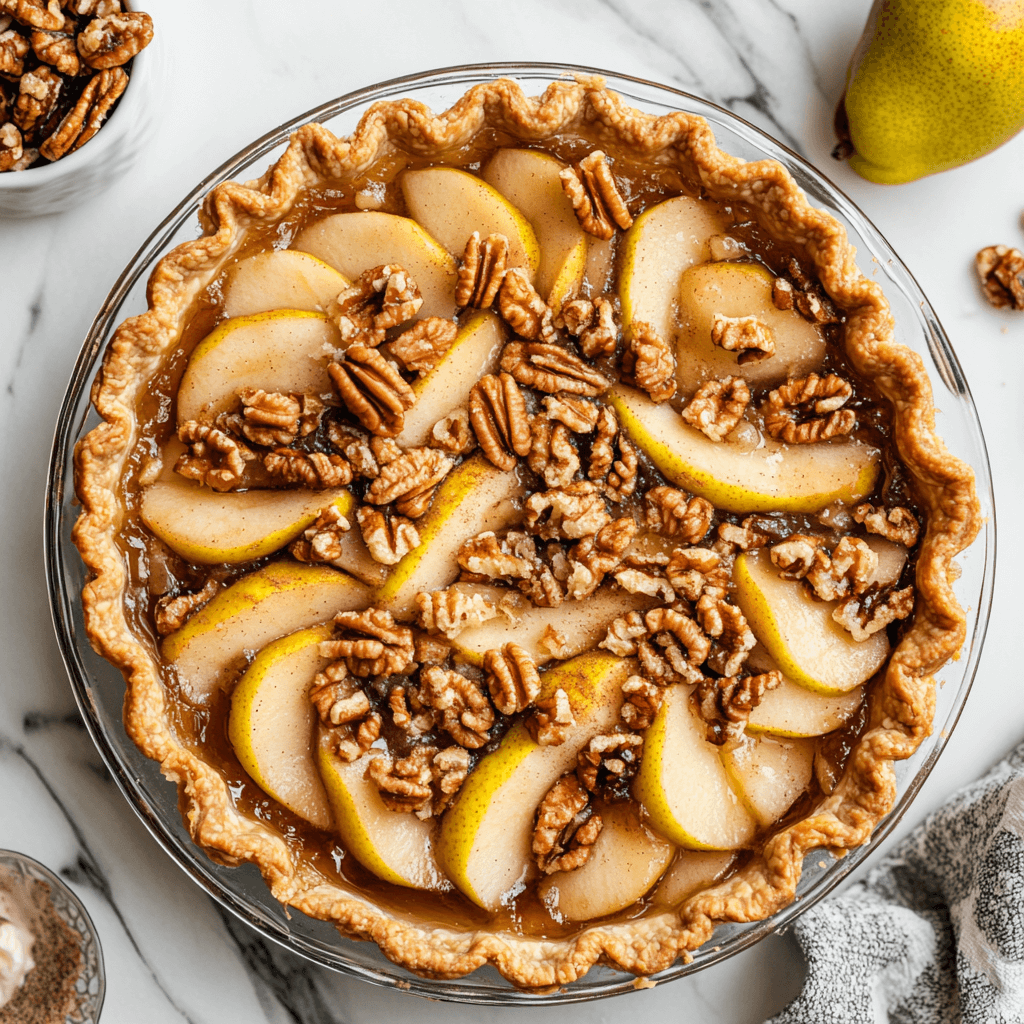 Maple Vanilla Walnut Pear Pie Recipe You Can't Resist!