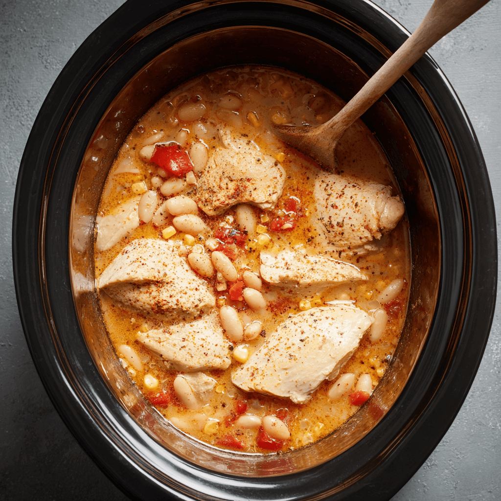 Slow Cooker Creamy White Chicken Chili Recipe You'll Love!