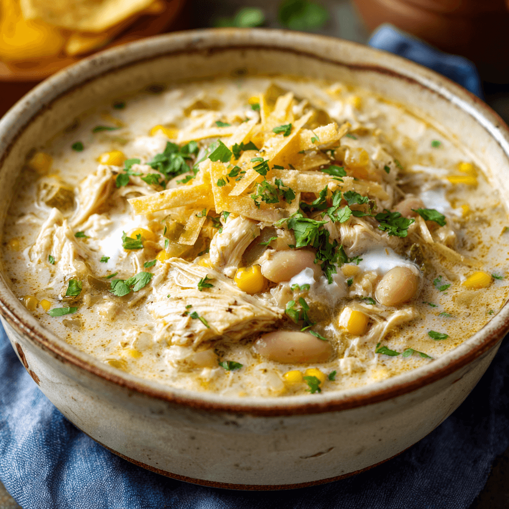 Slow Cooker Creamy White Chicken Chili Recipe You'll Love!