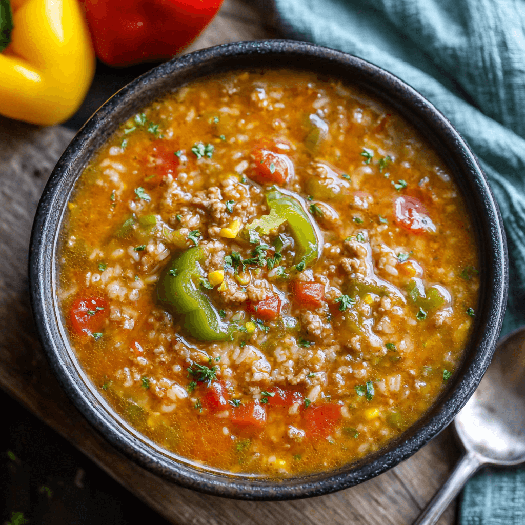 Stuffed Green Pepper Soup (Small Batch) for Cozy Nights