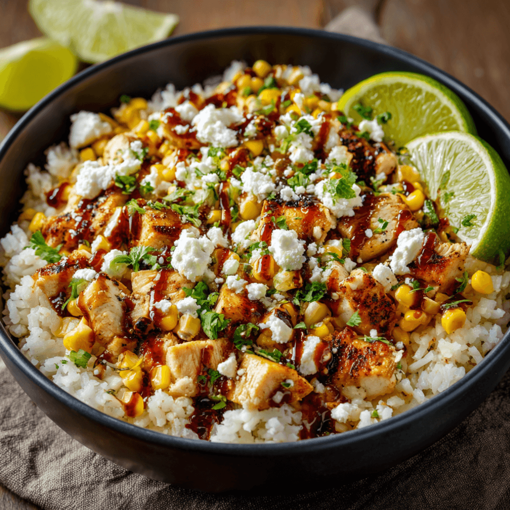 THE BEST RECIPE For Street Corn Chicken Rice Bowl You’ll Love!