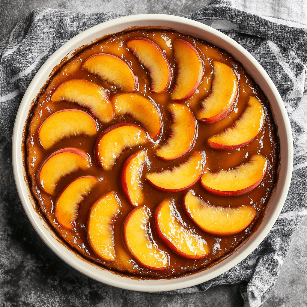 The best bourbon peach upside-down cake you'll love!