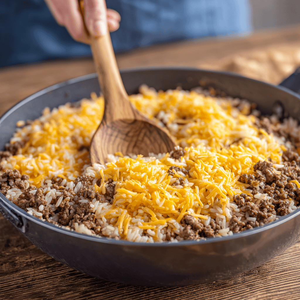 Cheesy Hamburger Rice Casserole: A Cozy Family Favorite!
