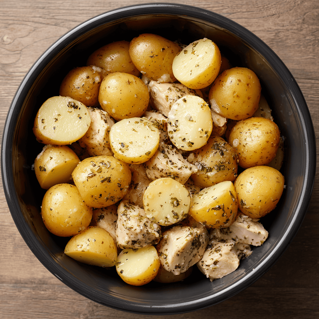 Garlic Parmesan Crockpot Chicken and Potatoes Made Easy!
