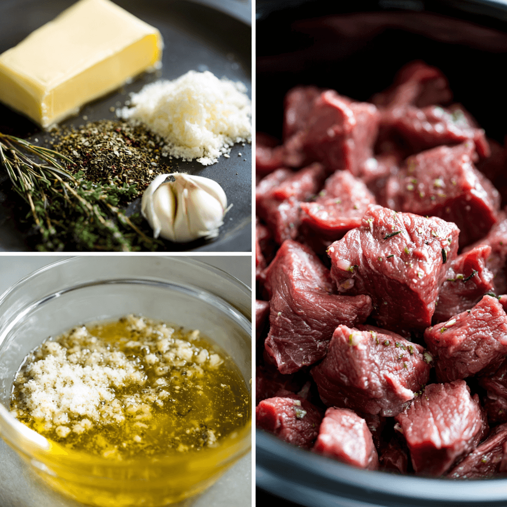 High Protein Slow Cooker Garlic Butter Beef Bites Delight!
