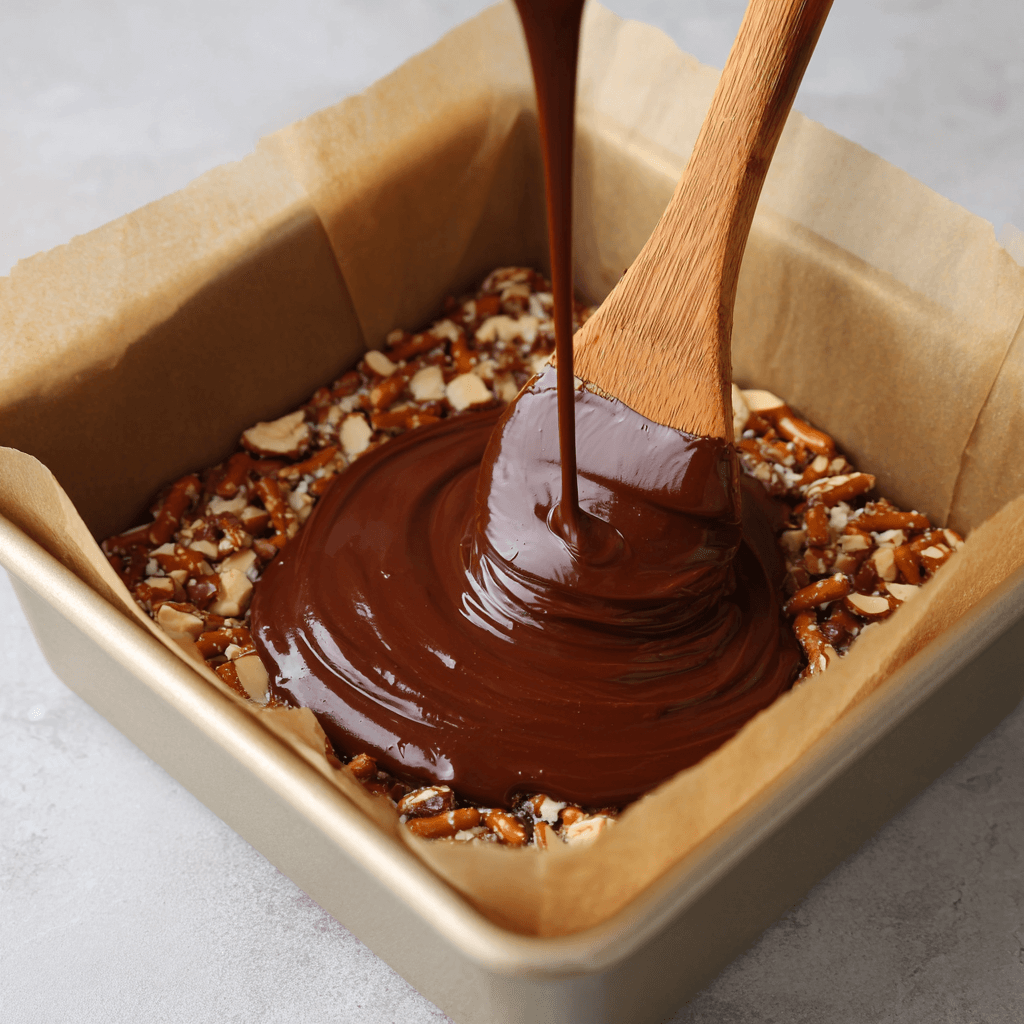 No-Bake! Chocolate Pretzel Peanut Butter Squares Made Easy!